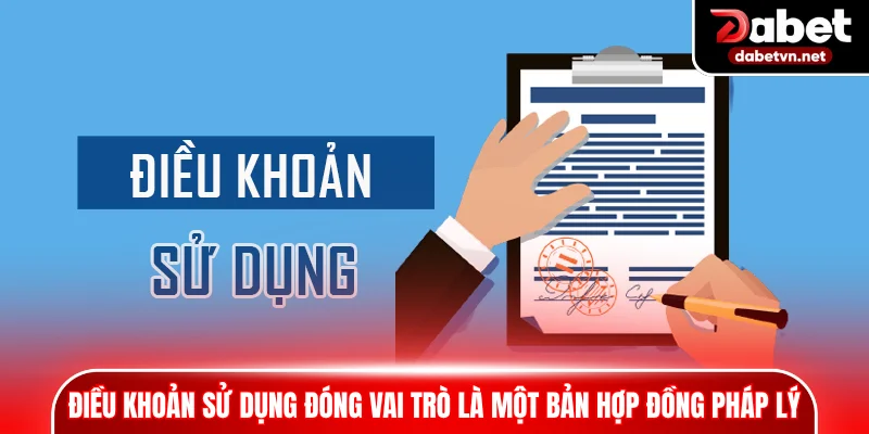 Điều khoản sử dụng đóng vai trò là một bản hợp đồng pháp lý