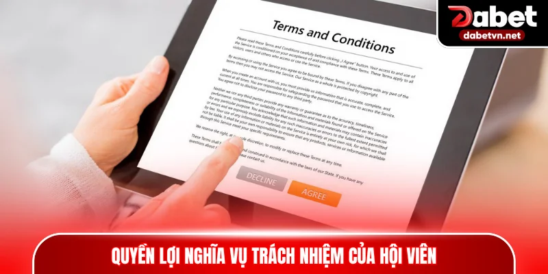 Quyền lợi nghĩa vụ trách nhiệm của hội viên theo điều khoản sử dụng