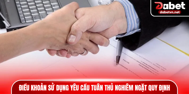 Điều khoản sử dụng yêu cầu người chơi phải tuân thủ nghiêm ngặt quy định