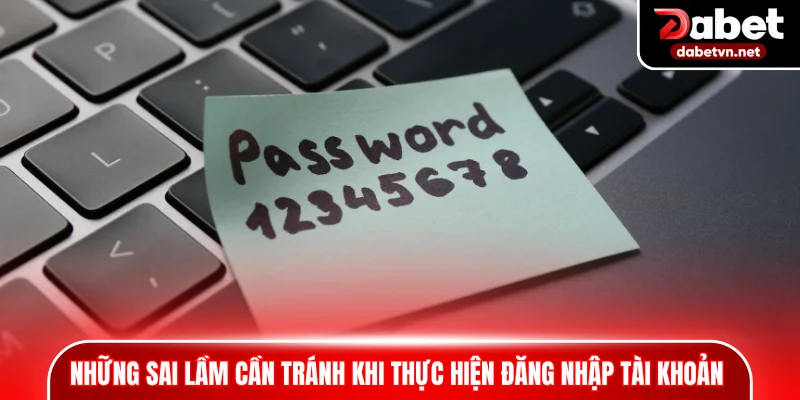 Những sai lầm cần tránh khi thực hiện đăng nhập tài khoản 