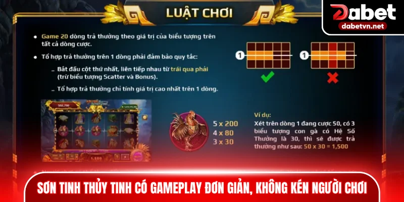 Sơn Tinh Thủy Tinh có gameplay đơn giản, không kén người chơi
